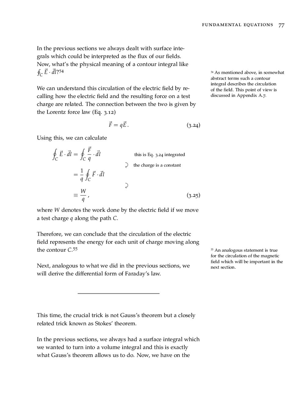 Page 77 of No-Nonsense Electrodynamics: circulation of the electric field and the work done on a charge